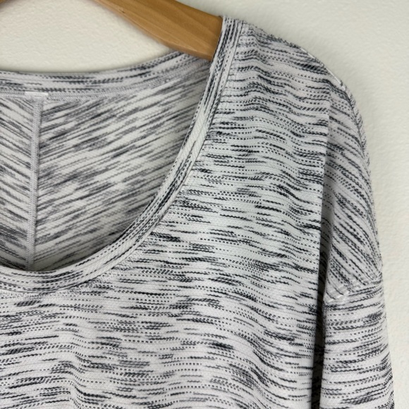 Lululemon Meant To Move Long Sleeve Shirts Tiger Space Dye Black White Womens 10 - Picture 4 of 11